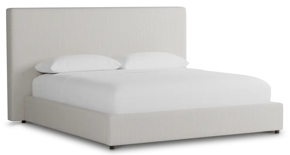 Grayton Lucy Light Beige 54" Upholstered Platform Bed Grayton Lucy Light Beige 54" Upholstered Platform Bed