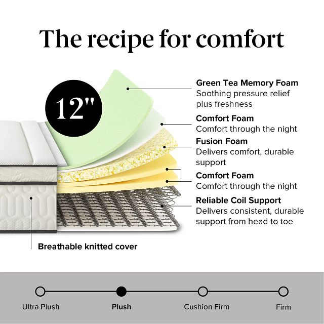 Rest & Renew 12" Hybrid Memory Foam & Innerspring Mattress