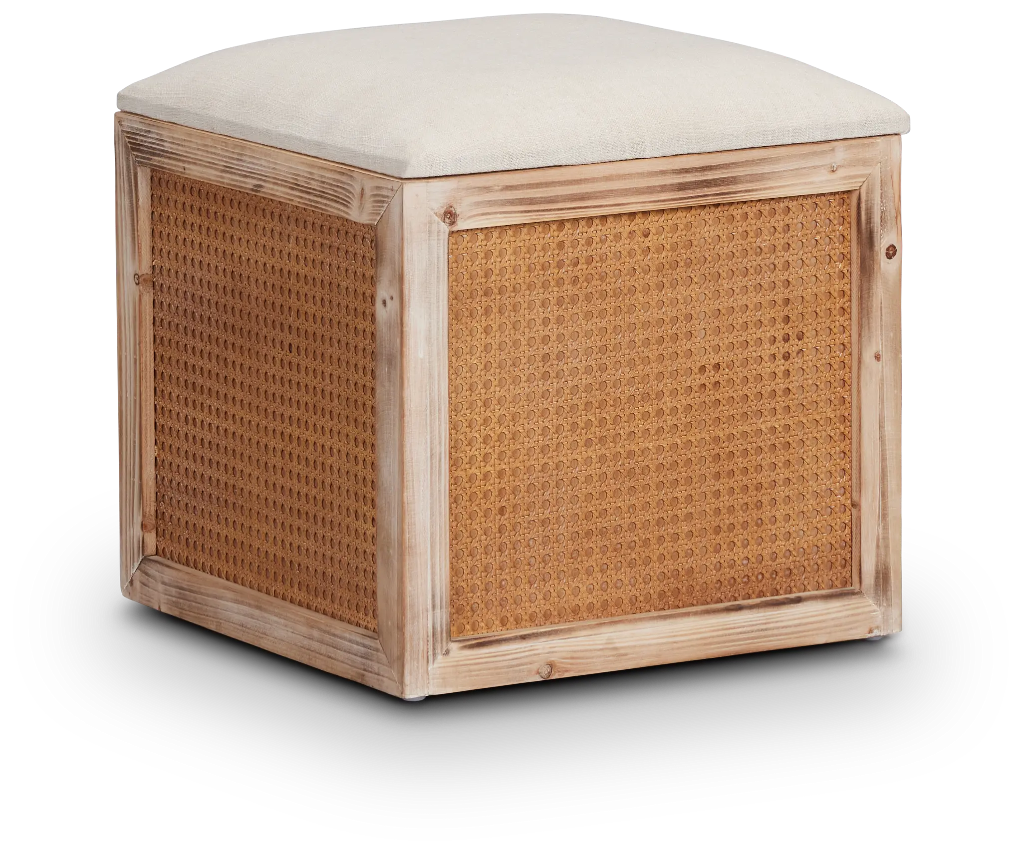 Lenn Light Tone Woven Accent Stool Lenn Light Tone Woven Accent Stool