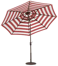 Maui Red Stripe Umbrella Set
