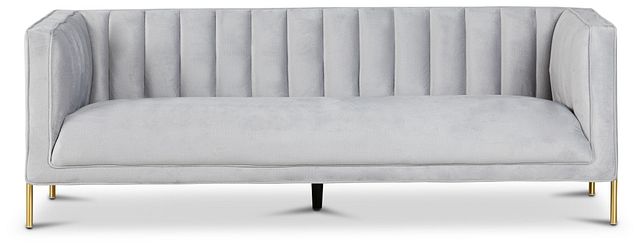 Bella Gray Velvet Sofa