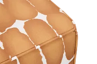 Shiba Dot Light Brown Fabric Accent Pouf