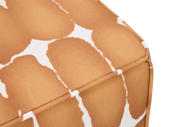 Shiba Dot Light Brown Fabric Accent Pouf