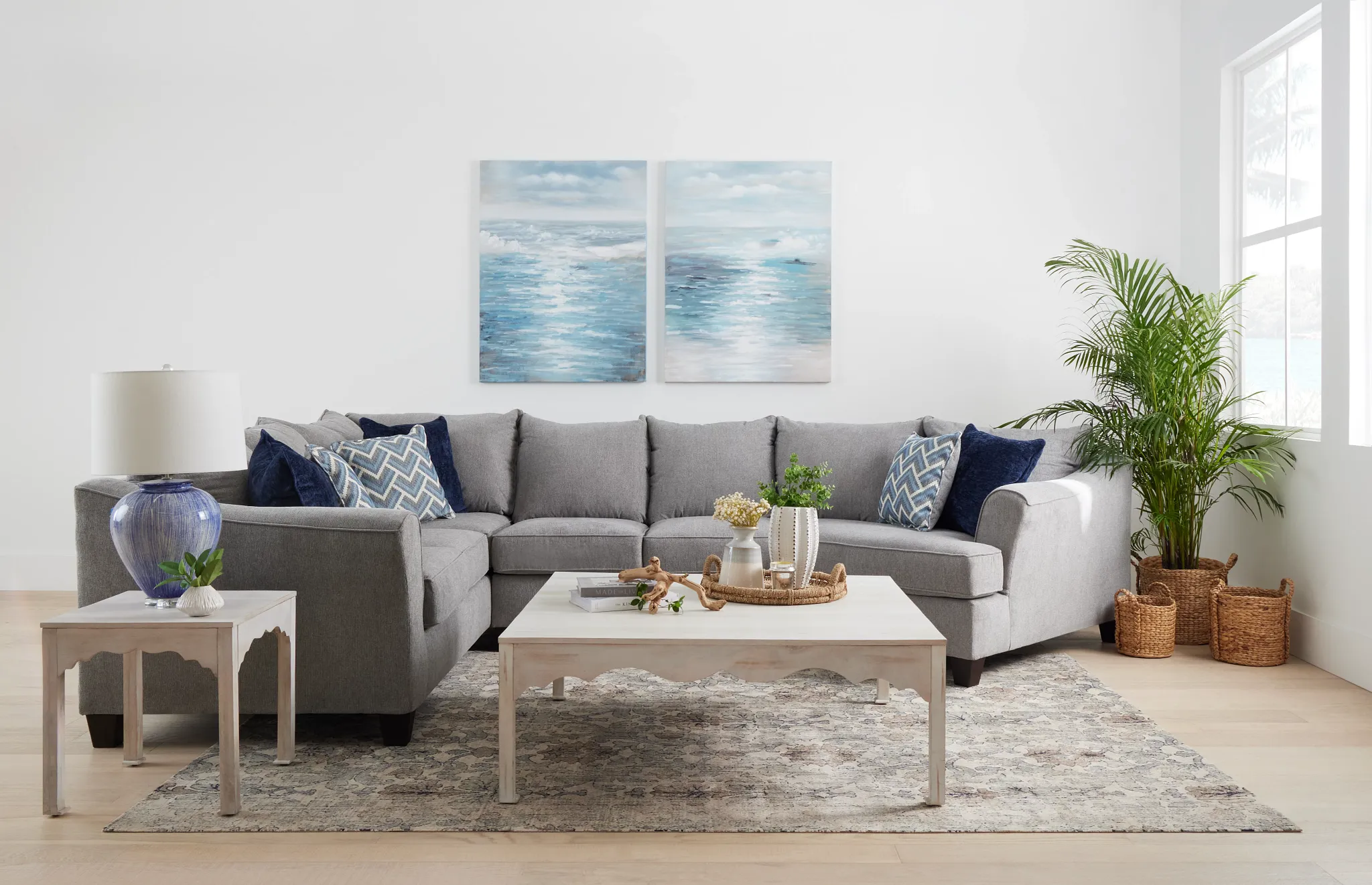 Stacey White Square Coffee Table