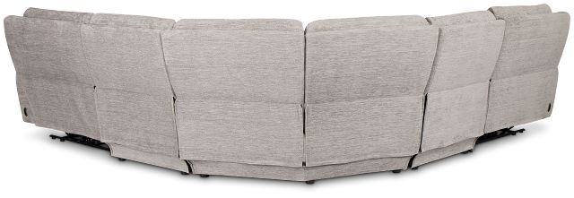 Bennett Gray Fabric Small Two-arm Power Reclining Sectional