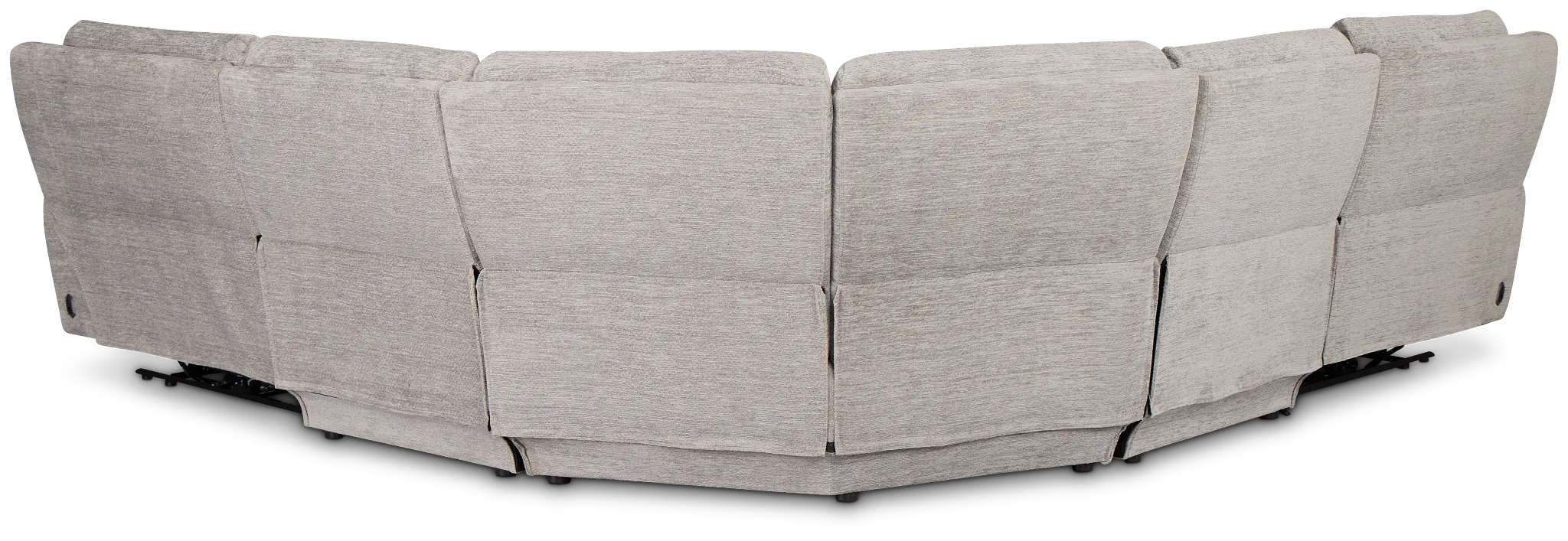 Bennett Gray Fabric Small Two-arm Power Reclining Sectional