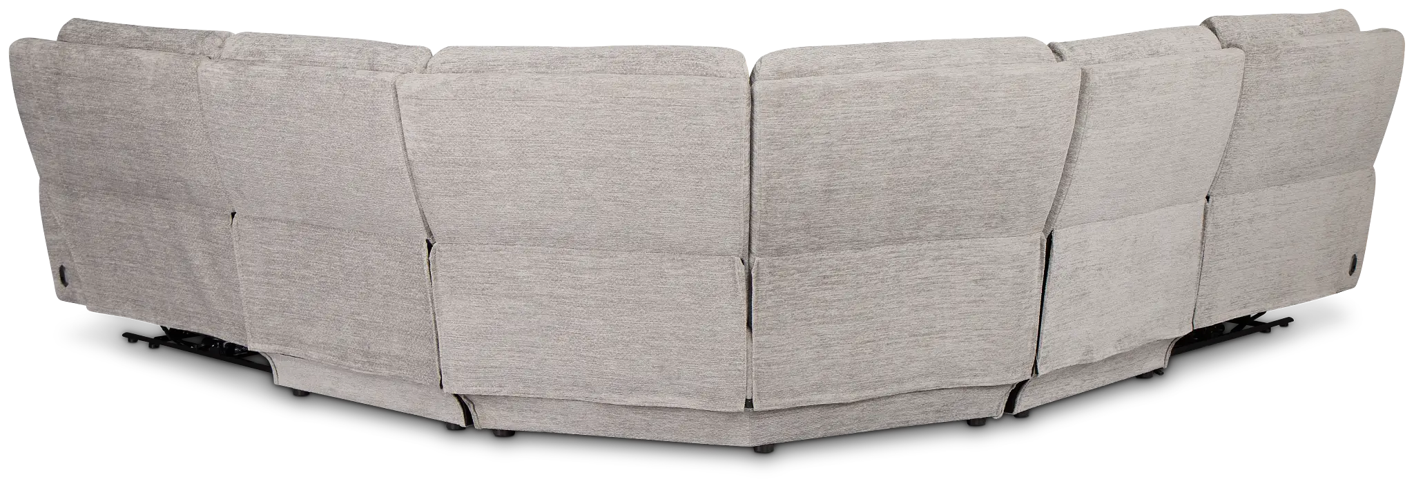 Bennett Gray Fabric Small Two-arm Power Reclining Sectional Bennett Gray Fabric Small Two-arm Power Reclining Sectional