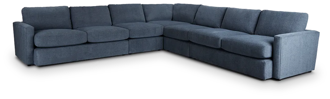 Noah Blue Fabric Large Two-arm Sectional