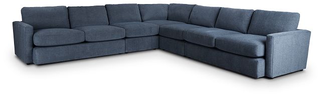 Noah Blue Fabric Large Two-arm Sectional