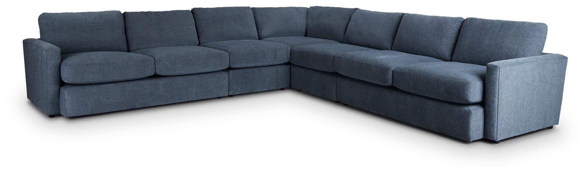 Noah Blue Fabric Large Two-arm Sectional Noah Blue Fabric Large Two-arm Sectional