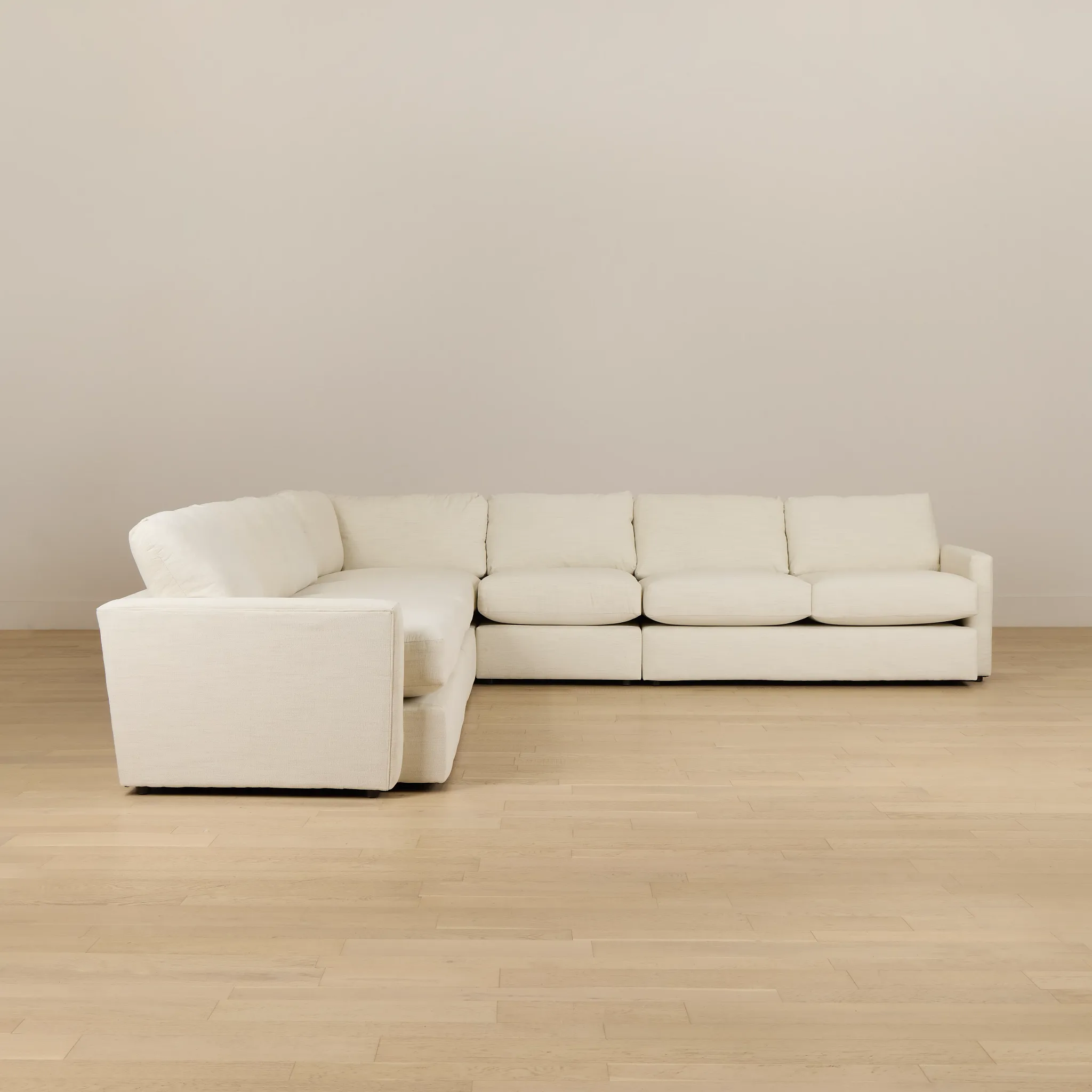 Noah Ivory Fabric Large Two-arm Sectional
