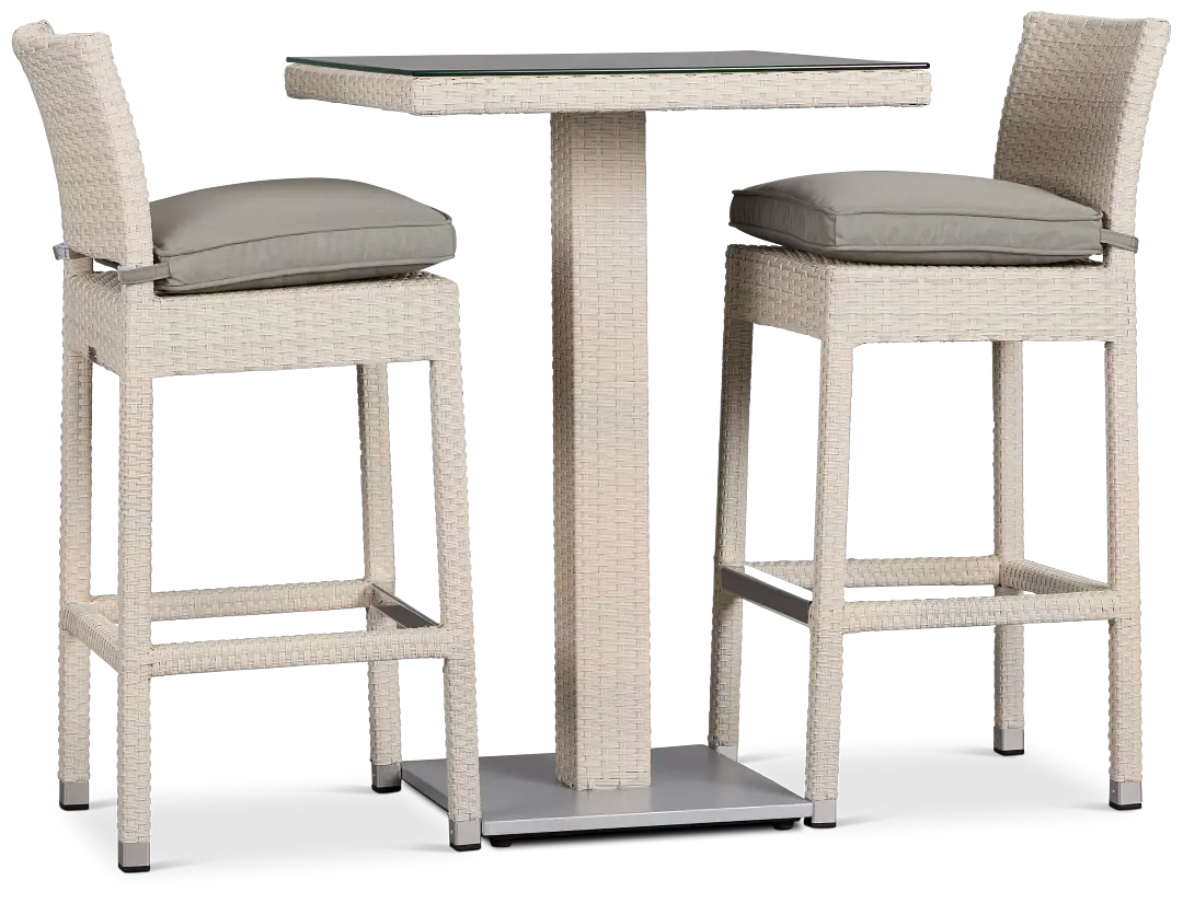Bahia Gray 27" Pub Table & 2 Barstools Bahia Gray 27" Pub Table & 2 Barstools