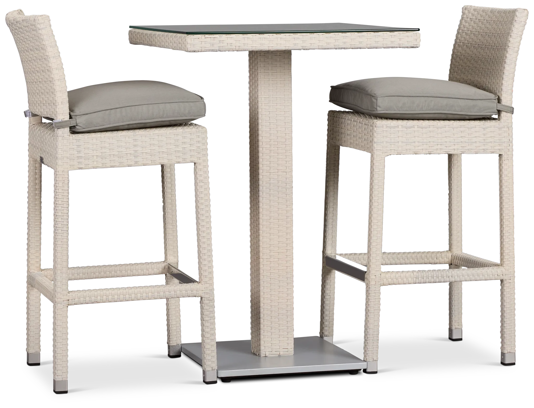 Bahia Gray 27" Pub Table & 2 Barstools