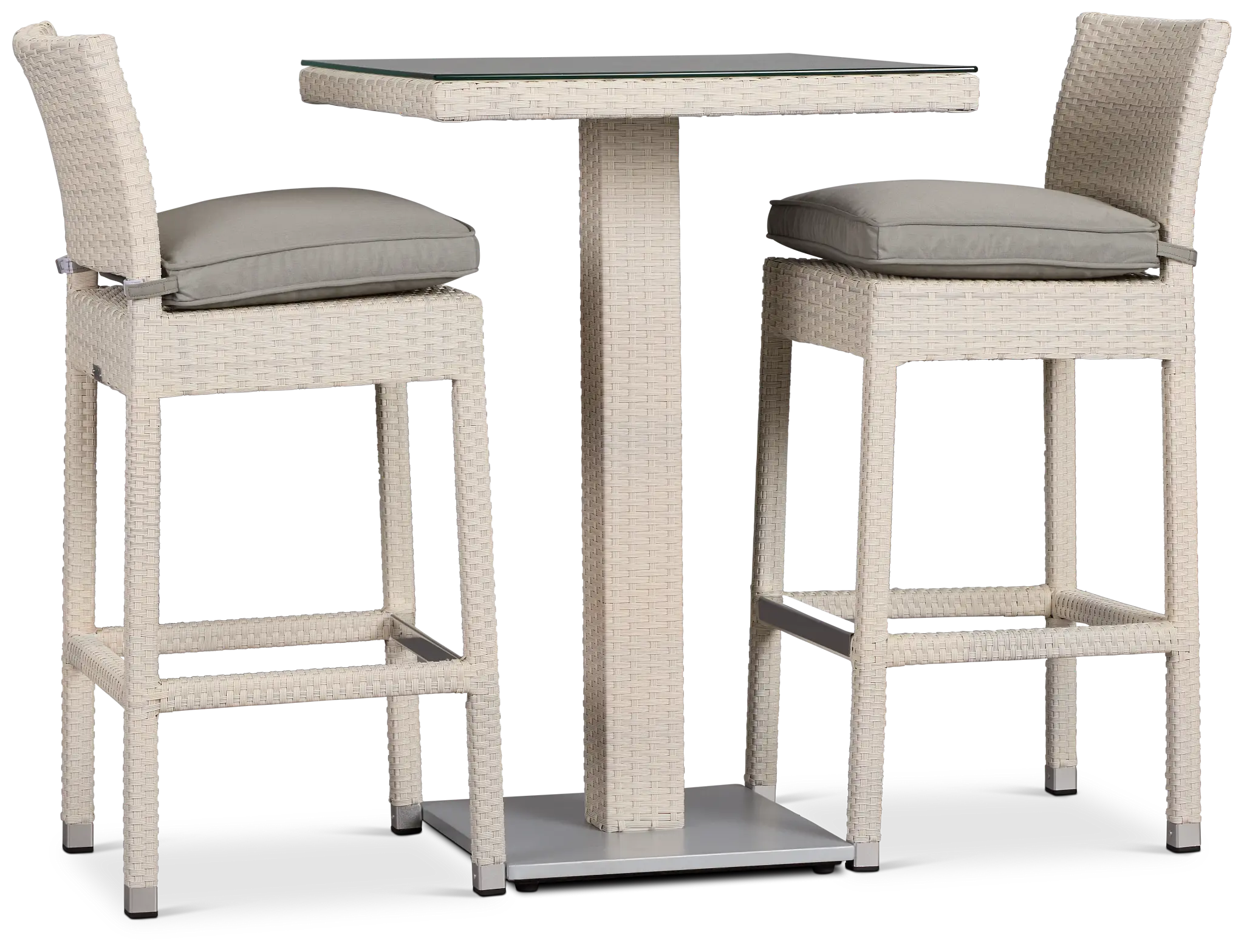 Bahia Gray 27" Pub Table & 2 Barstools Bahia Gray 27" Pub Table & 2 Barstools