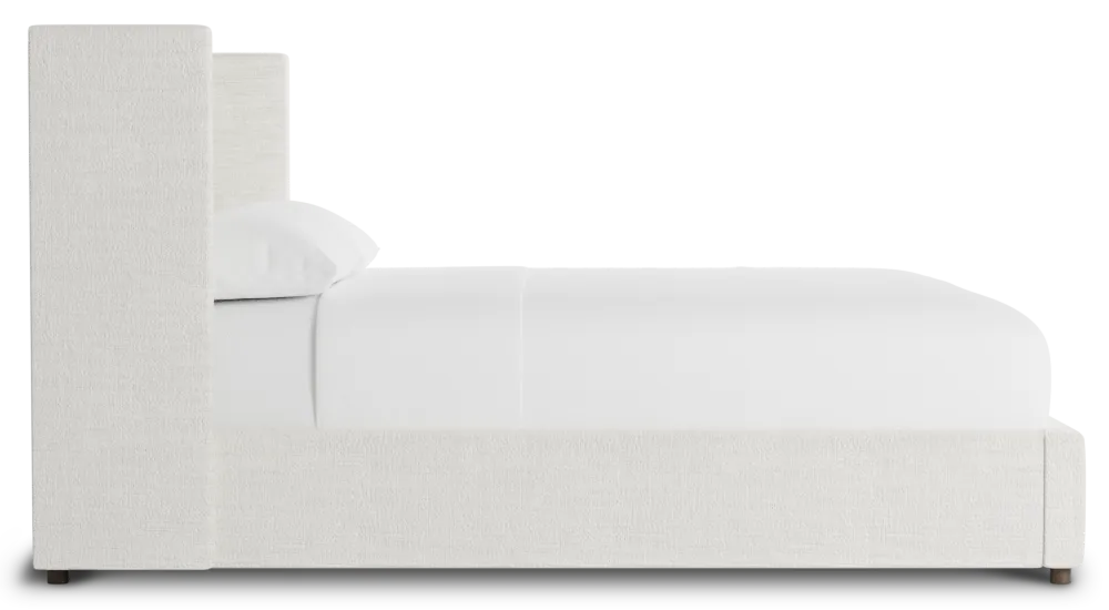 Captiva Maguire Ivory 48" Upholstered Shelter Bed
