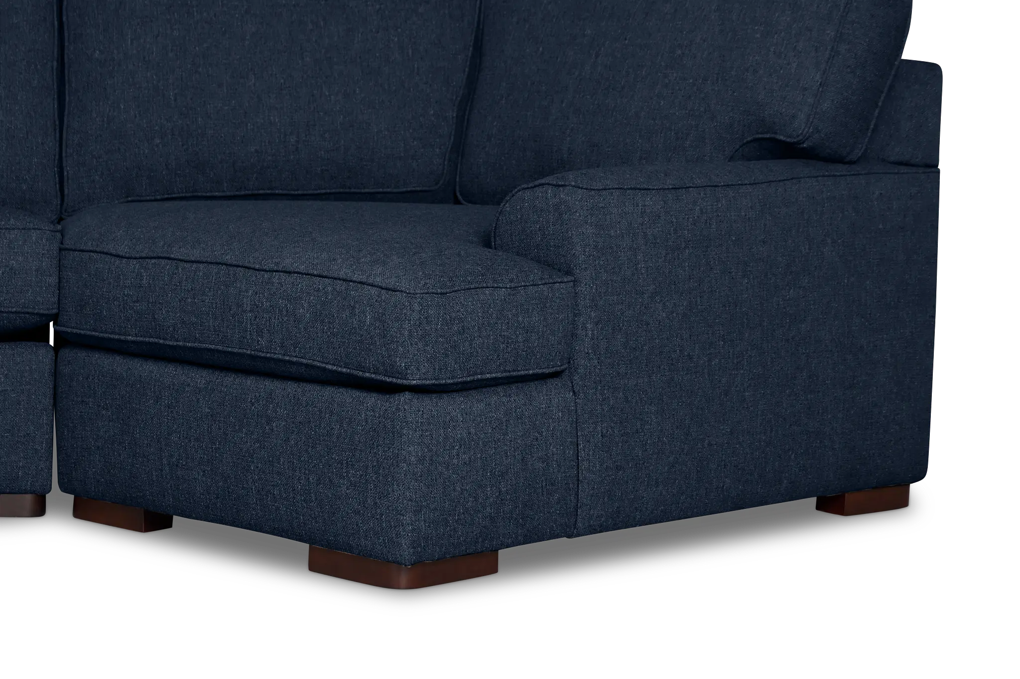 Sinclair Dark Blue Fabric Right Cuddler Innerspring Sleeper Sectional Sinclair Dark Blue Fabric Right Cuddler Innerspring Sleeper Sectional