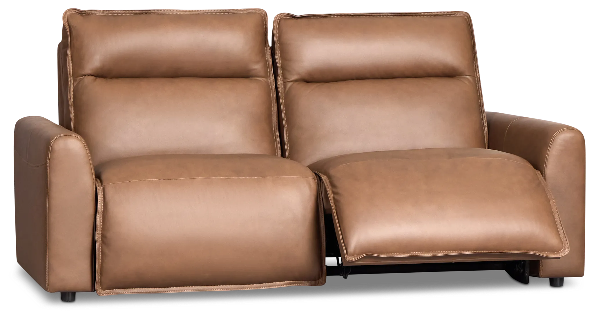 Edison Dark Brown Lthr/vinyl 2-piece Modular Power Reclining Sofa