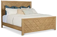 Delray Light Tone Panel Bed