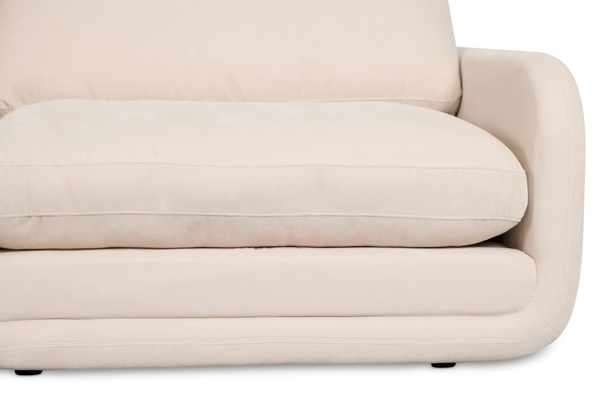 Jules Ivory Velvet 2 Piece Modular Sofa Jules Ivory Velvet 2 Piece Modular Sofa