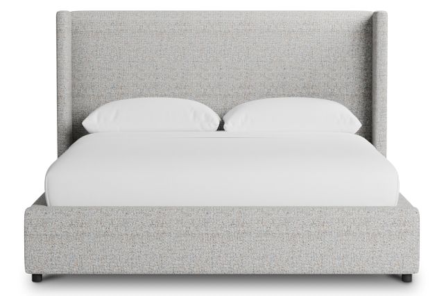 Captiva Natural Beauty Gray 48" Upholstered Shelter Bed