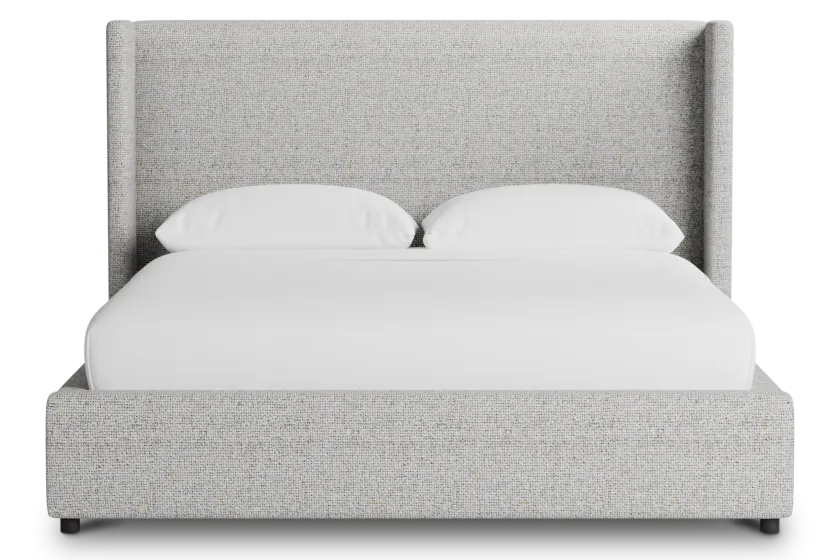 Captiva Natural Beauty Gray 48" Upholstered Shelter Bed