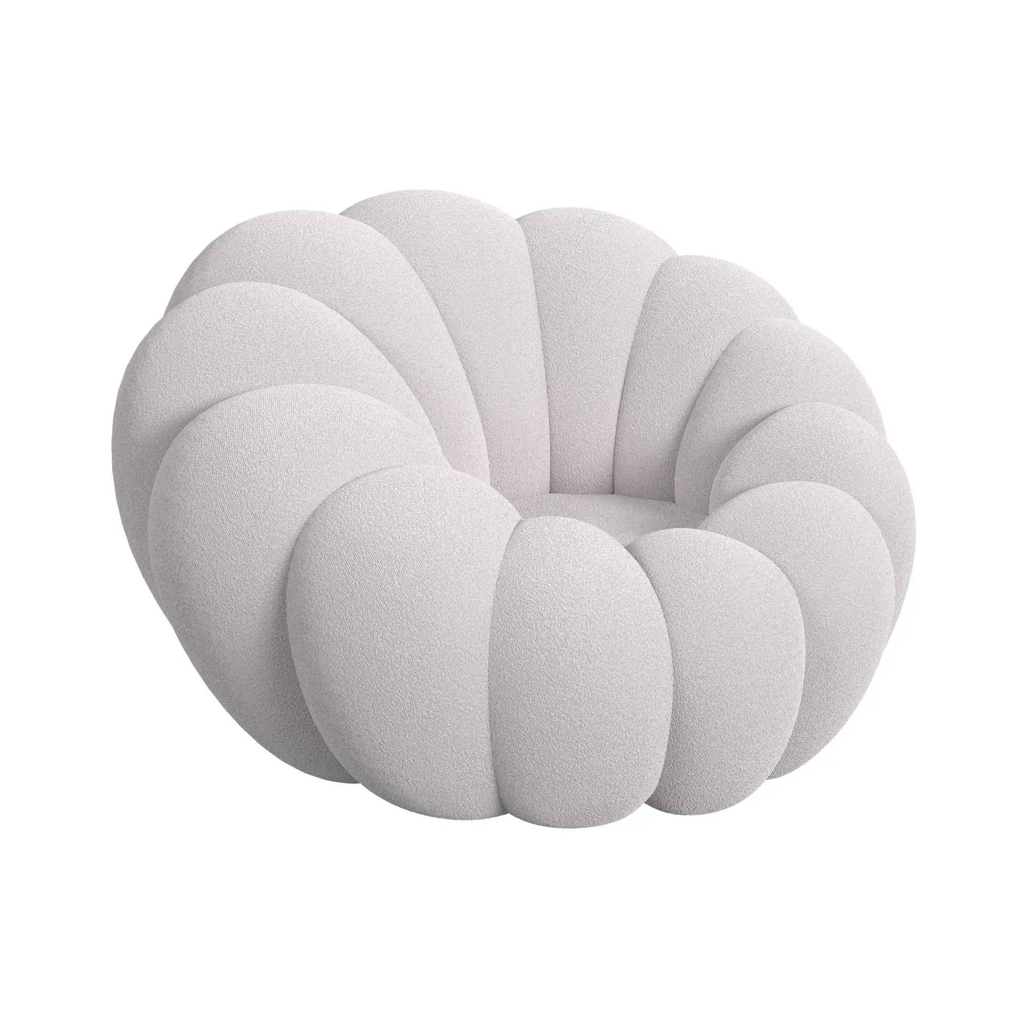 Kenzo Light Gray Fabric Chair & Ottoman Kenzo Light Gray Fabric Chair & Ottoman