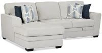 Everly Gray Fabric Left Chaise Storage Sectional
