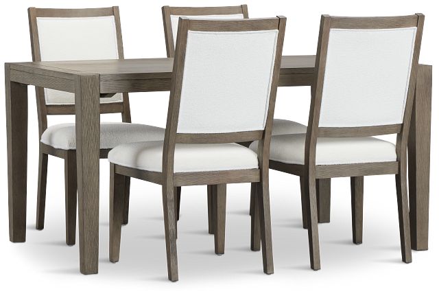 Alden Gray Rect Table & 4 Chairs