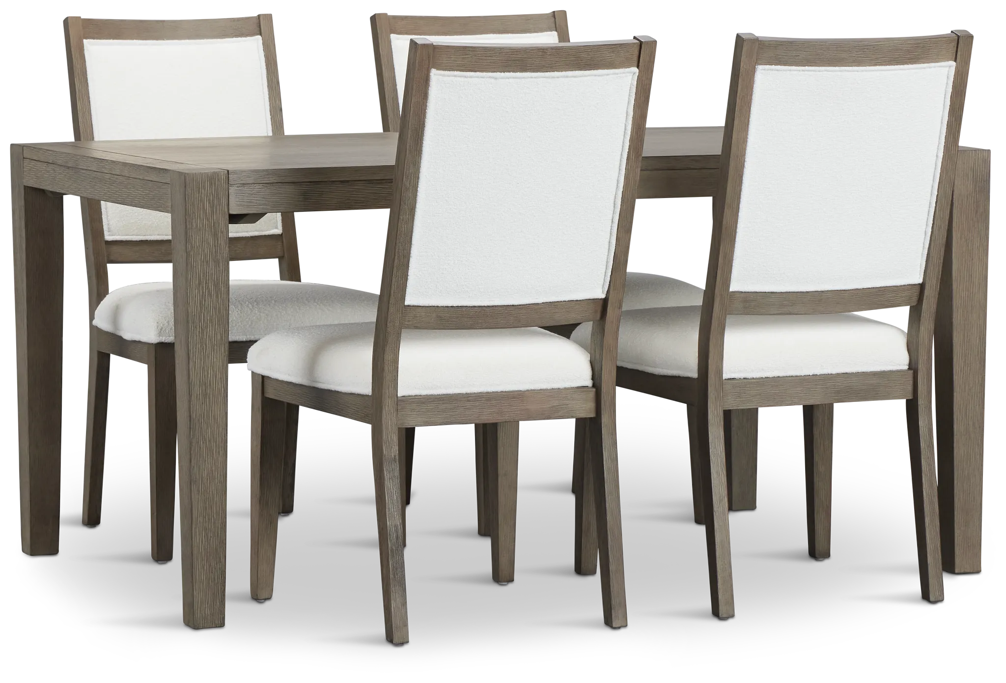 Alden Gray Rect Table & 4 Chairs