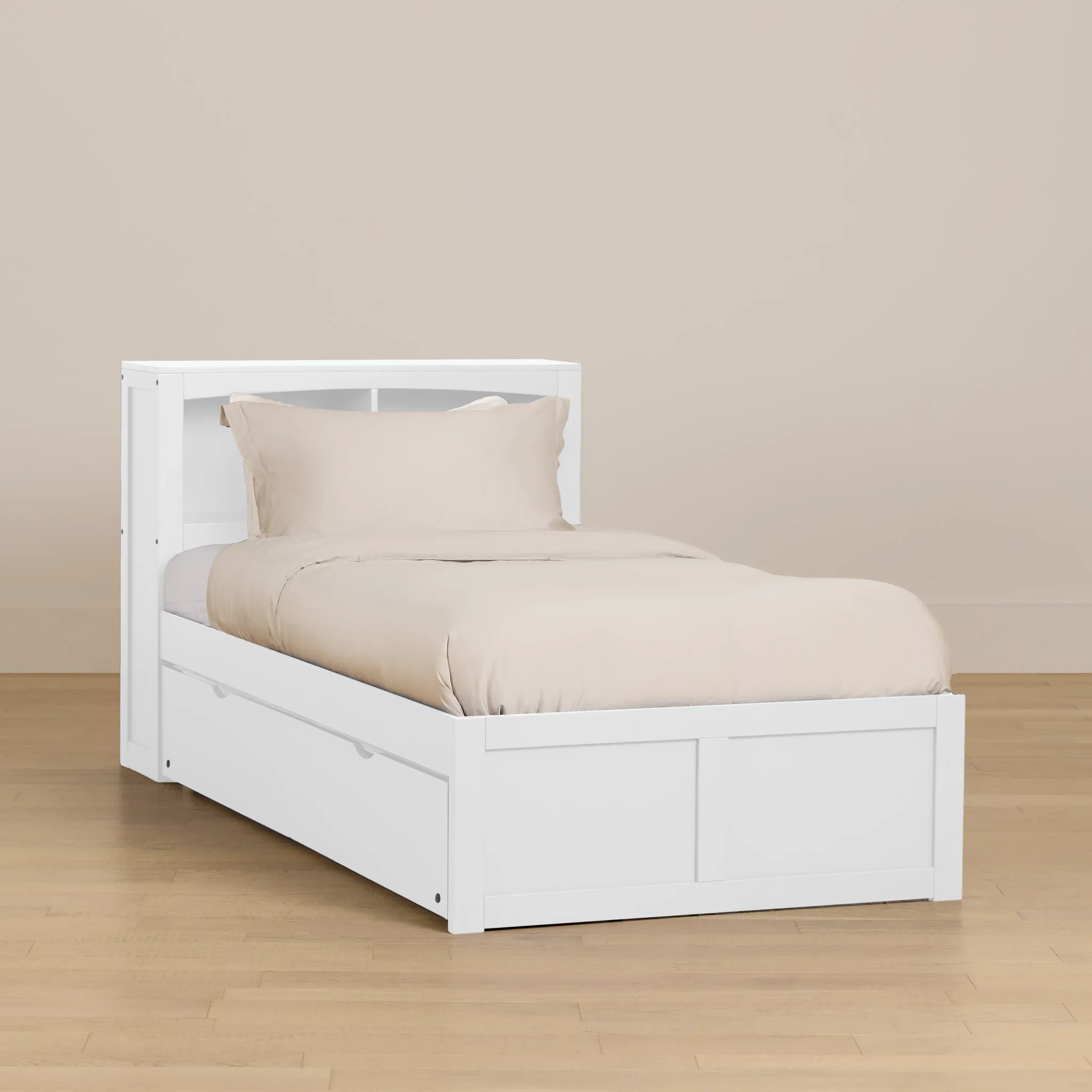 Charleston White Bookcase Trundle Bed