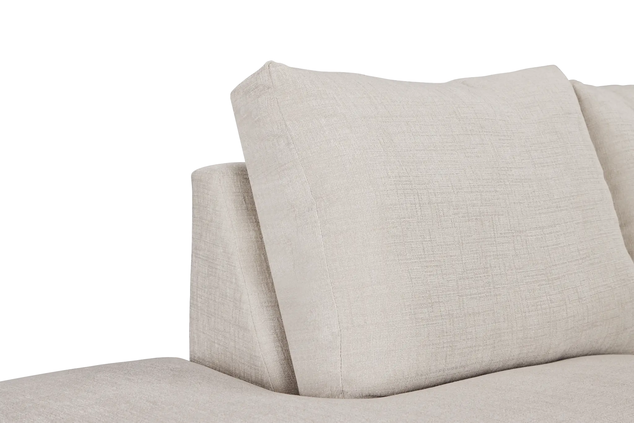 Maxie Light Beige Micro Small Left Bumper Sectional Maxie Light Beige Micro Small Left Bumper Sectional