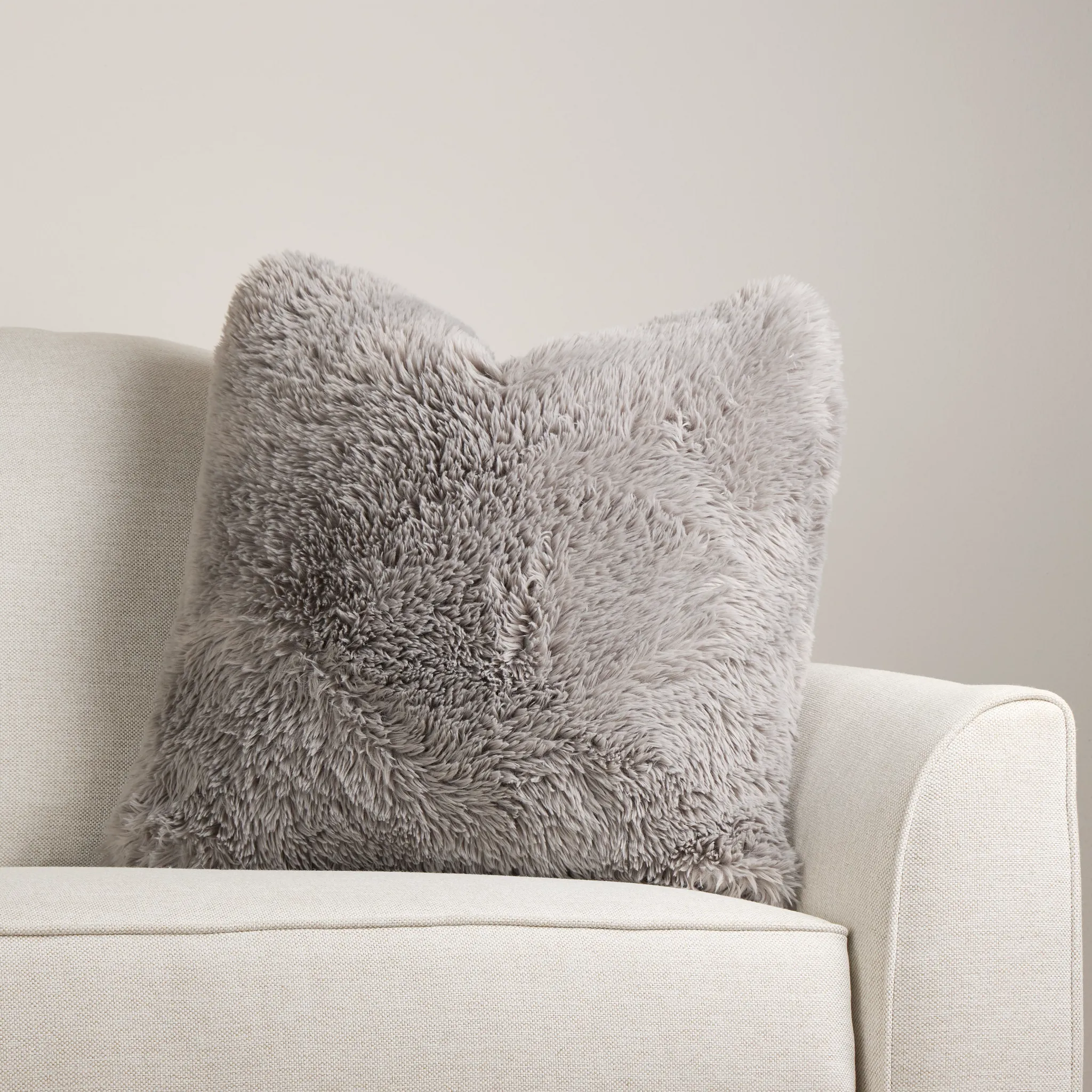 Yakety Yak Gray 22" Square Accent Pillow