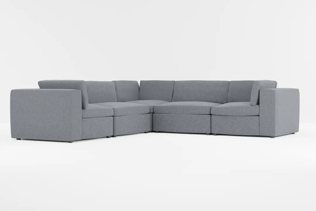 Destin Elevation Gray Fabric 5-piece Modular Sectional Destin Elevation Gray Fabric 5-piece Modular Sectional