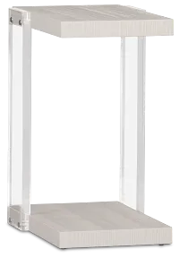 Gables White Rect Accent Table