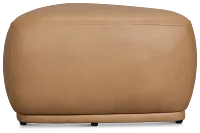 Jovi Brown Leather Small Accent Ottoman