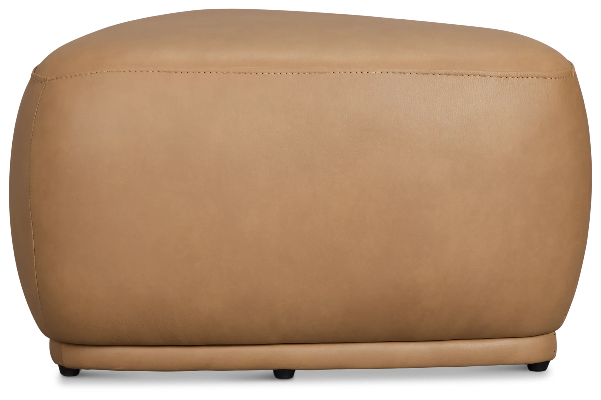Jovi Brown Leather Small Accent Ottoman