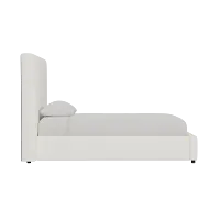Grayton Gellar White 54" Upholstered Platform Bed