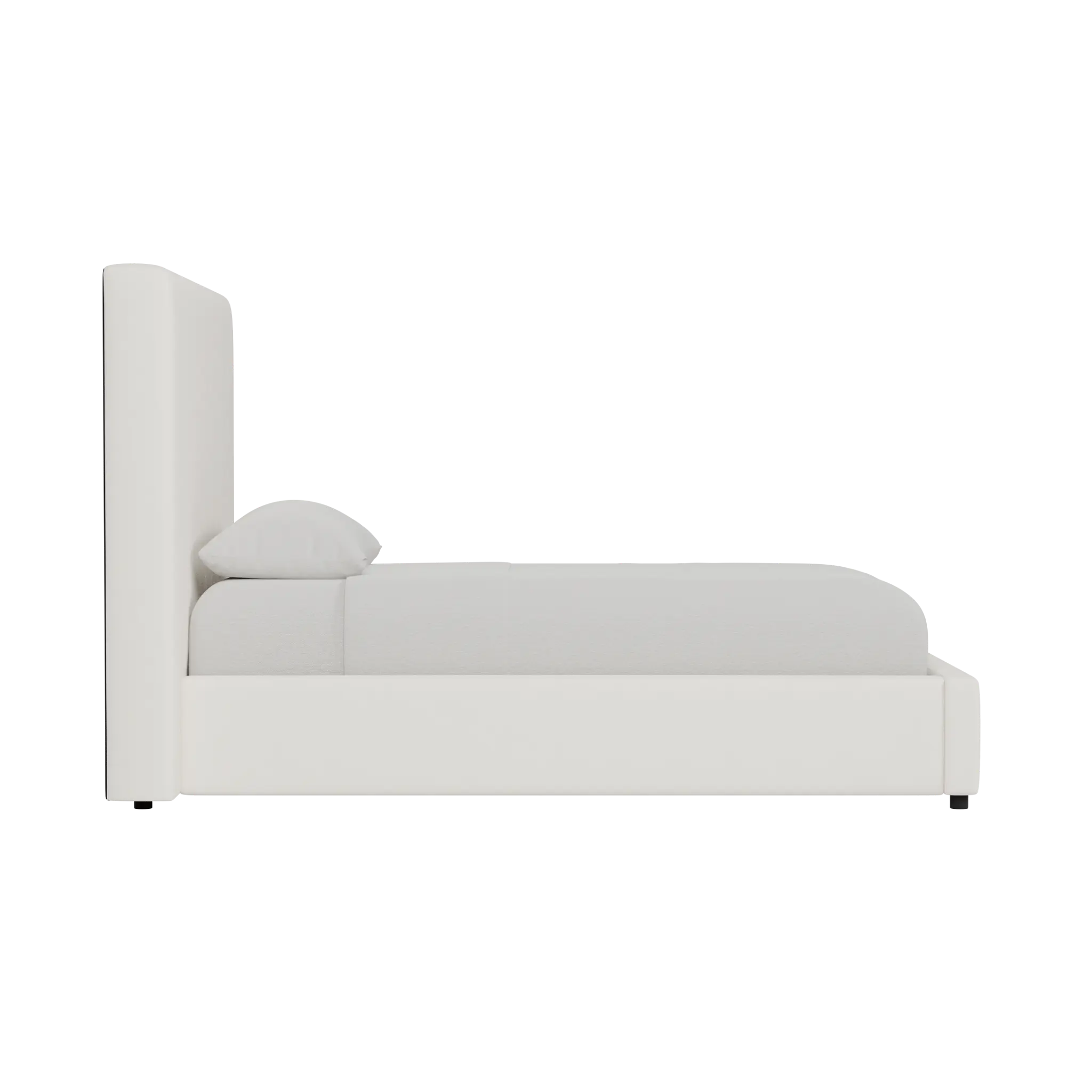 Grayton Gellar White 54" Upholstered Platform Bed Grayton Gellar White 54" Upholstered Platform Bed