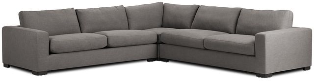 Bohan Dark Gray Fabric Large Two-arm Sectional