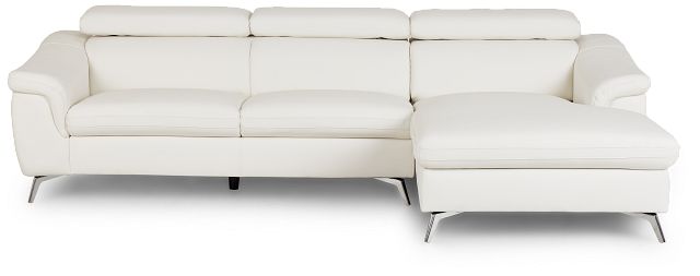 Gunner White Micro Right Chaise Sectional (6)