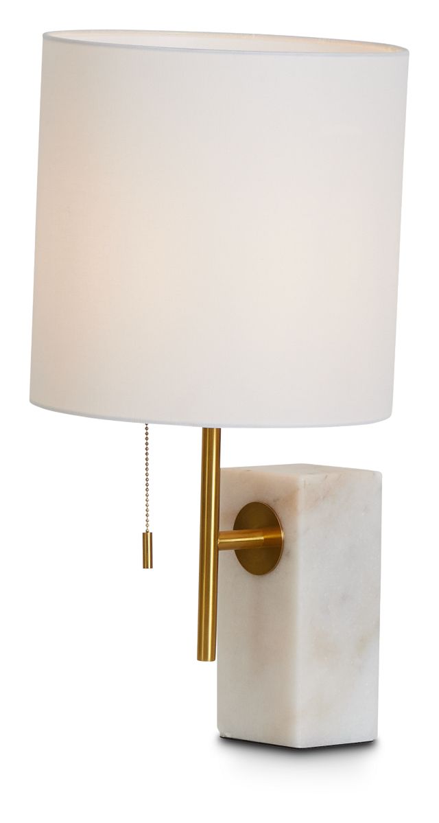 Aria White Marble Table Lamp