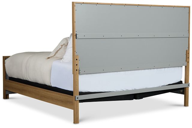 Delray Light Tone Panel Bed