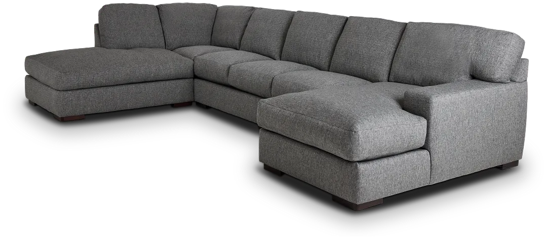 Veronica Dark Gray Down Large Left Bumper Sectional