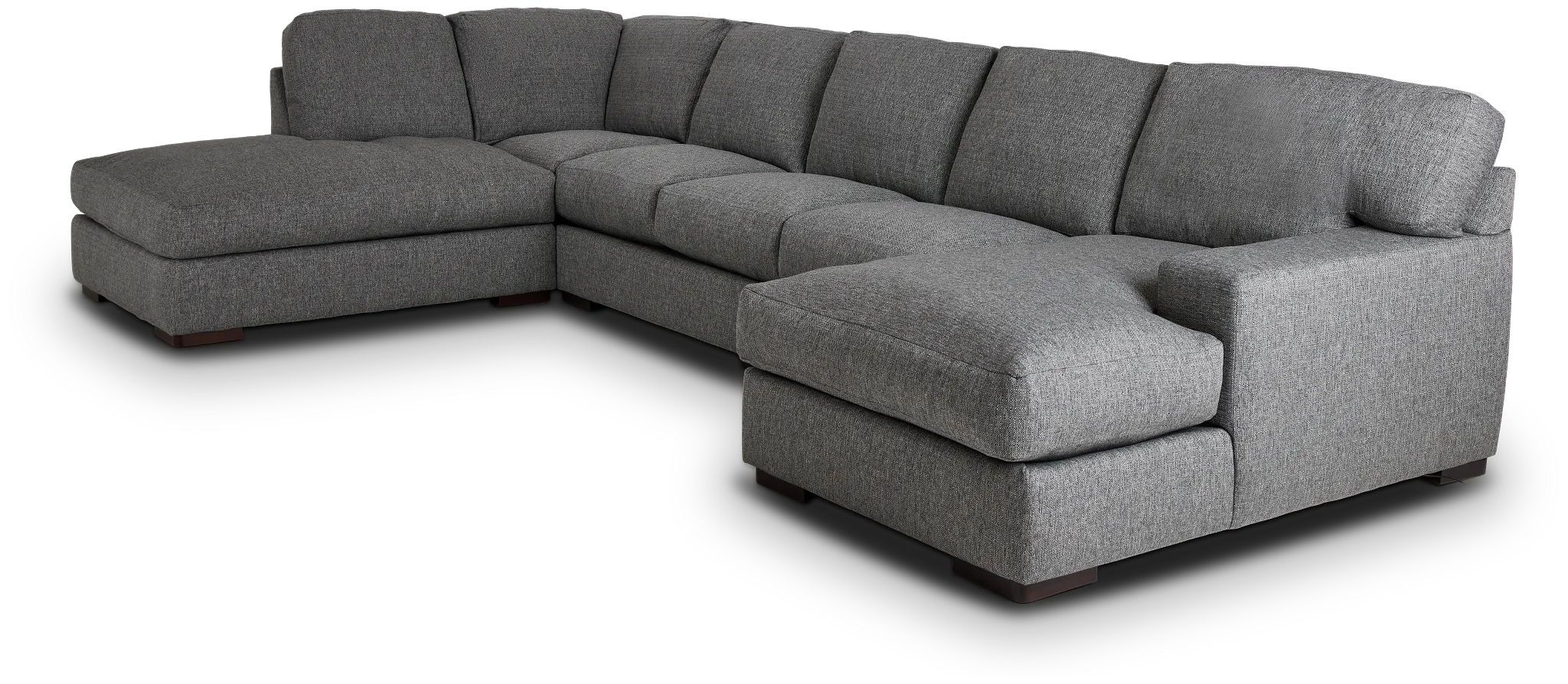 Veronica Dark Gray Down Large Left Bumper Sectional