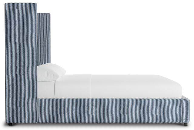 Captiva Lucy Navy 60" Upholstered Shelter Bed