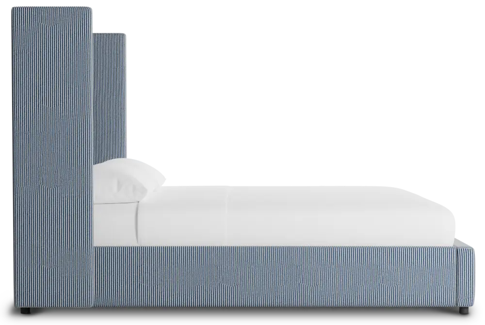 Captiva Lucy Navy 60" Upholstered Shelter Bed Captiva Lucy Navy 60" Upholstered Shelter Bed