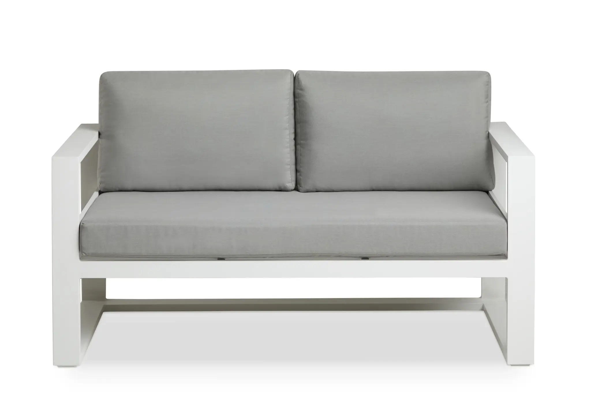 Lisbon Gray Aluminum Loveseat Lisbon Gray Aluminum Loveseat