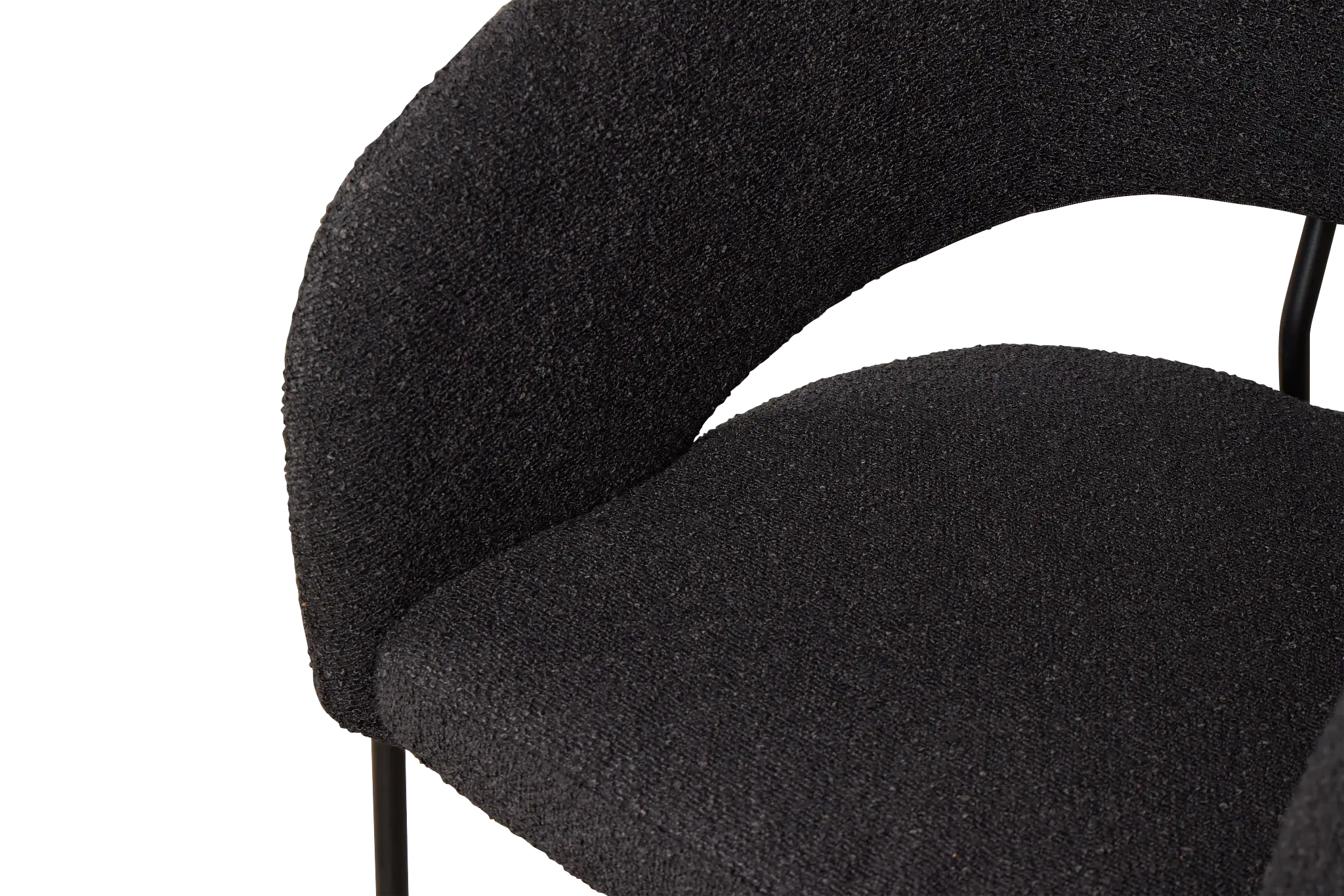 Merrick Black Round Upholstered Side Chair Merrick Black Round Upholstered Side Chair