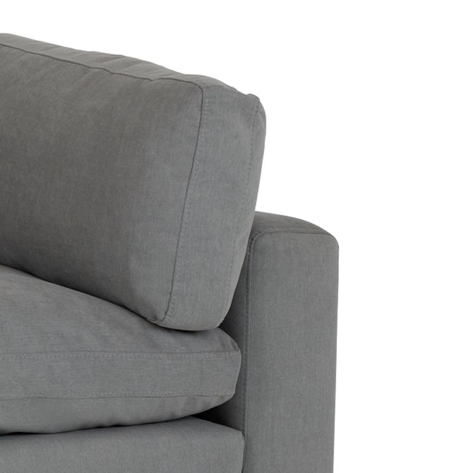 Grant Light Gray Fabric Corner Chair