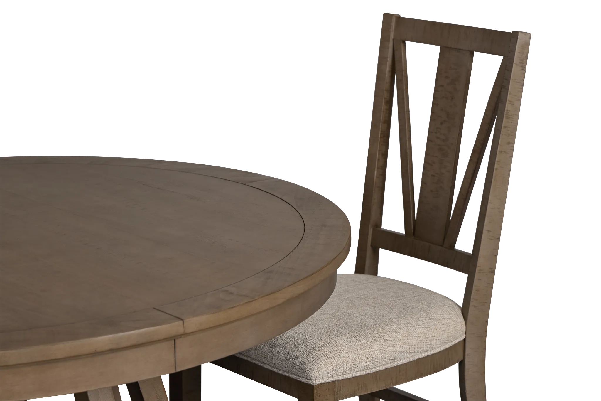 Heron Cove Light Tone Round Table, 3 Chairs & Bench